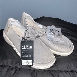 Hey Dude Women's Light Gray Loafers